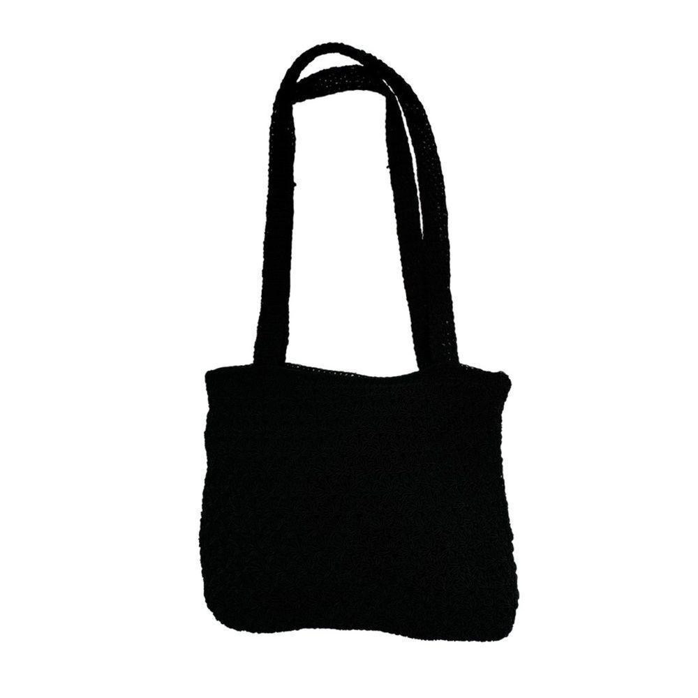 Black Tie Knot Boho Casual Purse Shoulder Bag